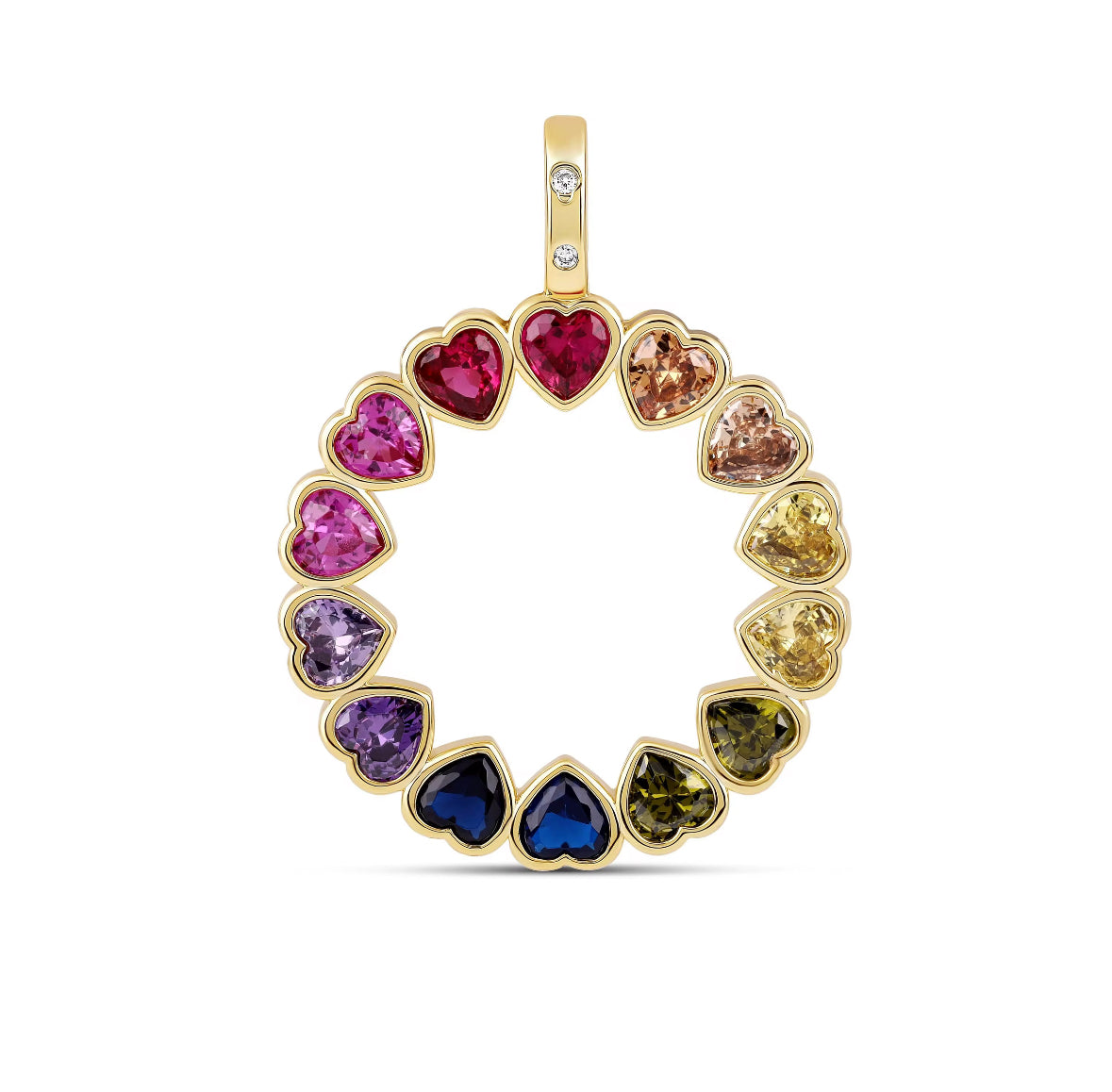 Rainbow Hearts Necklace 🩷❤️💛