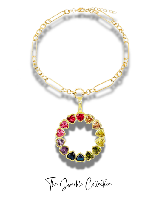 Rainbow Hearts Necklace 🩷❤️💛