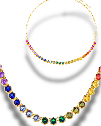 Rainbow Rombo Necklace 🌈