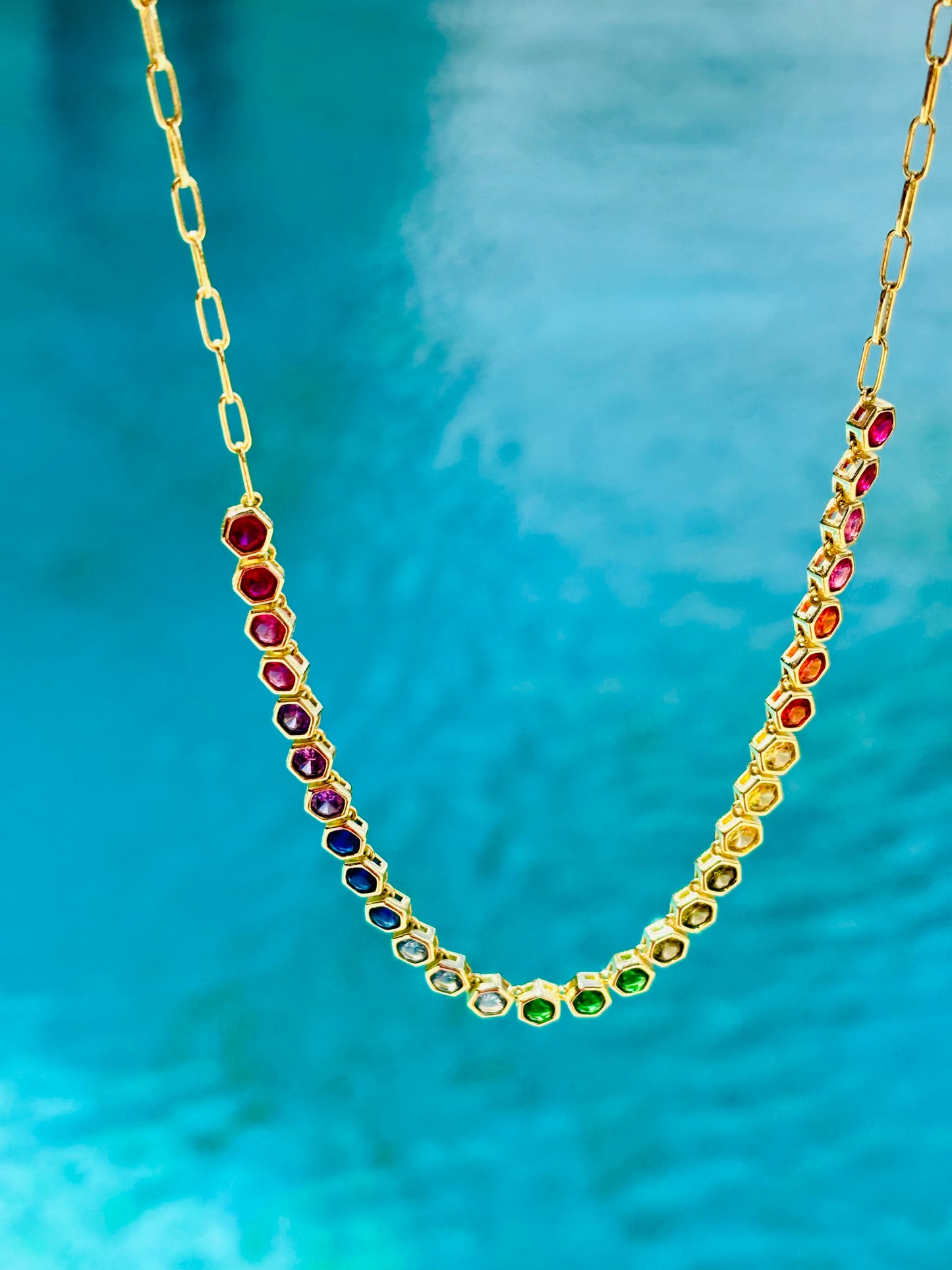 Rainbow Rombo Necklace 🌈