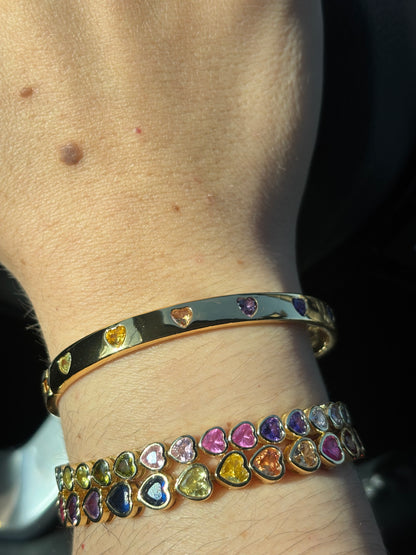 Over the Rainbow Sapphires Bangle 🌈✨