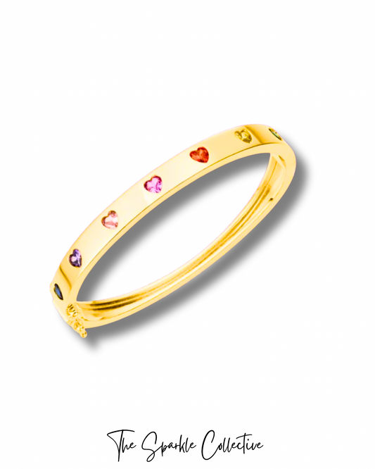 Rainbow  Sapphires Bangle 🩷 ✨Waterproof ✨