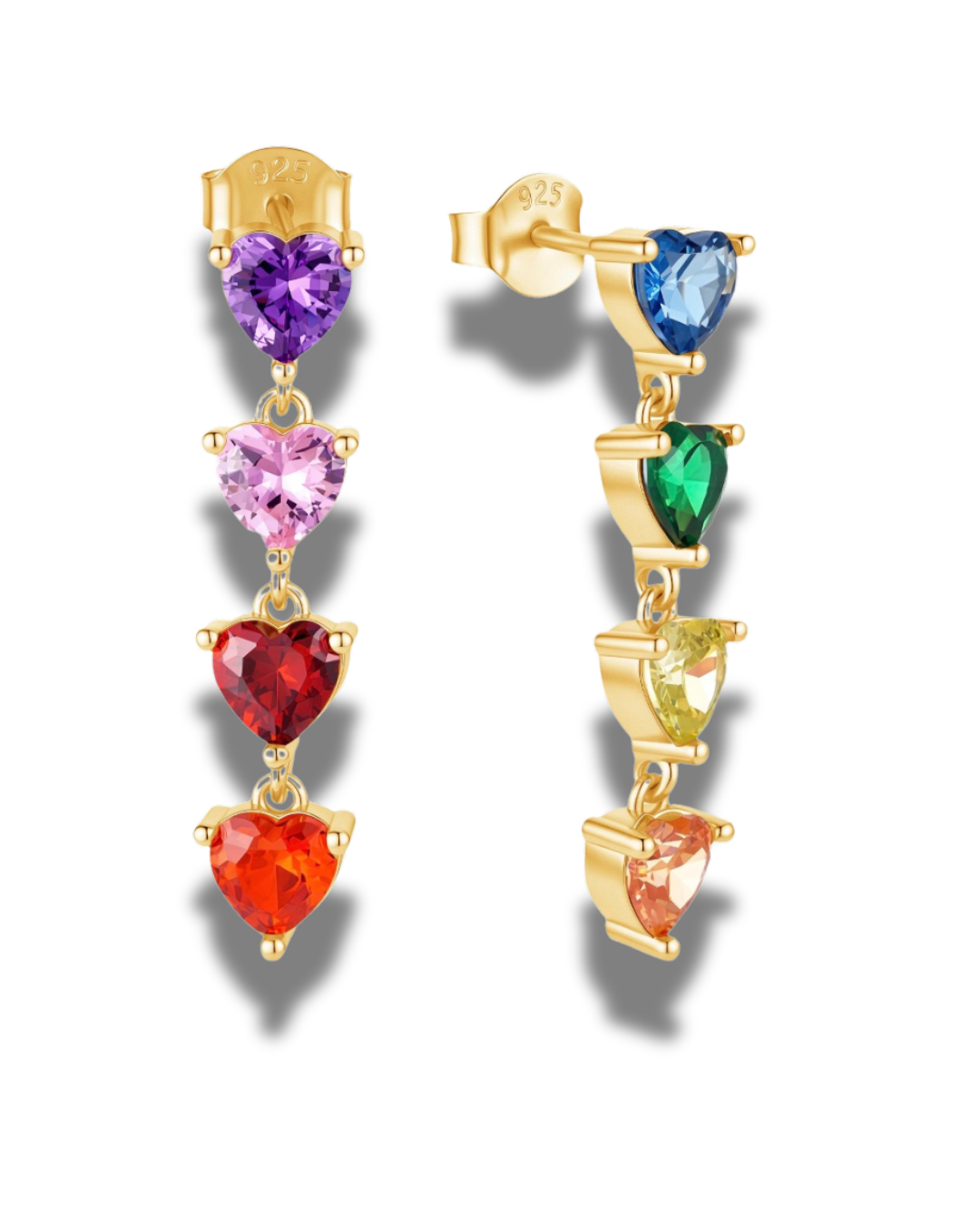 Drop Heart Earrings